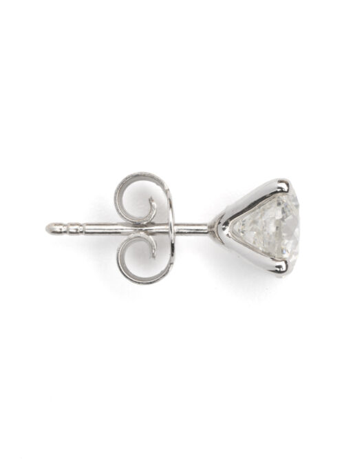 Trotters 18ct White Gold Single Stone Natural Diamond Studs
