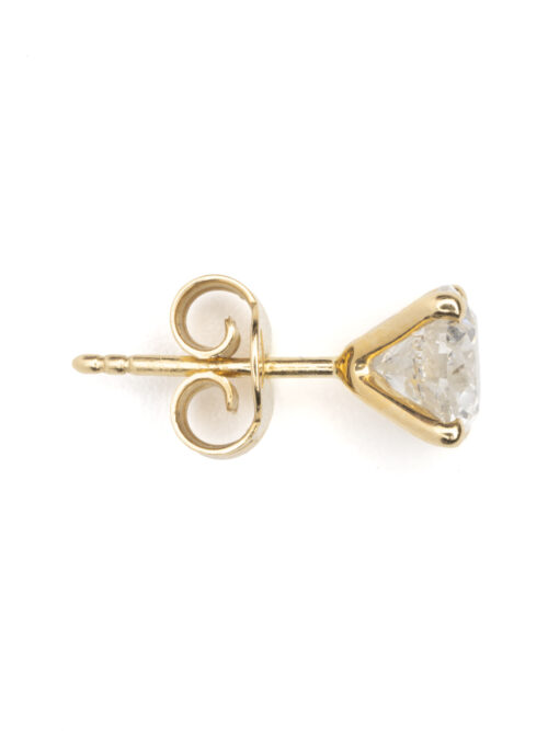 Trotters 18ct Yellow Gold Single Stone Natural Diamond Studs