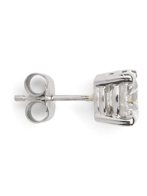 Trotters 3ct Platinum Certified Single Stone Lab Grown Diamond Studs