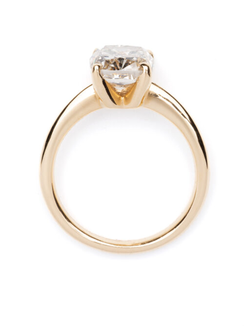 Trotters 18ct Rose Gold Cushion Cut 2.47ct Natural Diamond Ring