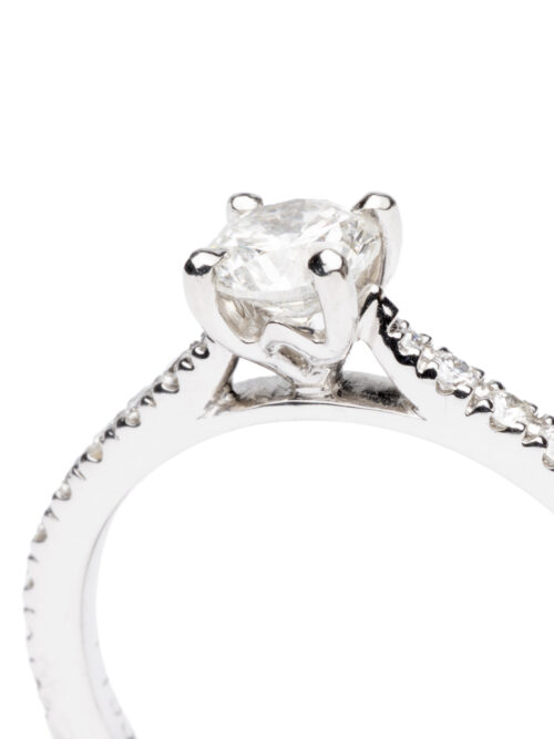 Trotters Platinum 0.40ct Single Stone Natural Diamond Ring