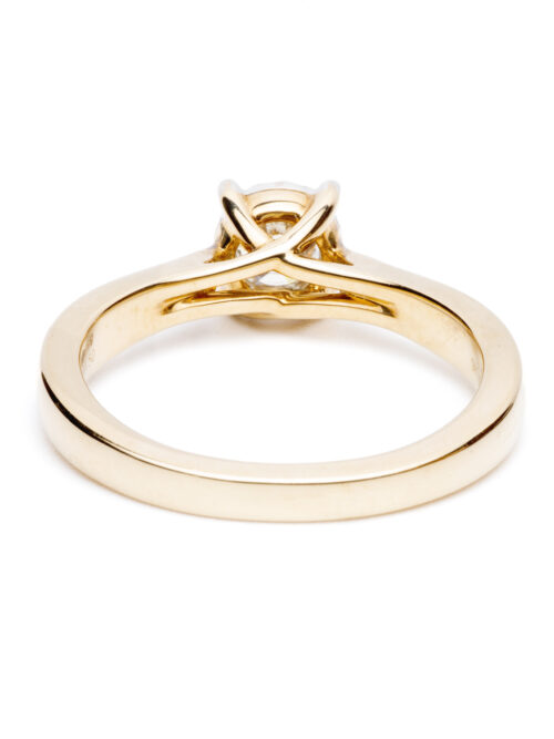 Trotters 9ct Yellow Gold Single Stone Brilliant Round 0.50ct