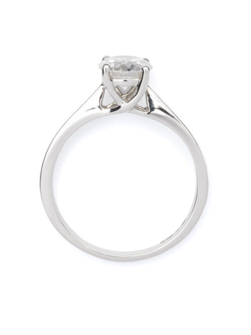 Trotters Platinum Single Stone Brilliant Round Natural Diamond Ring