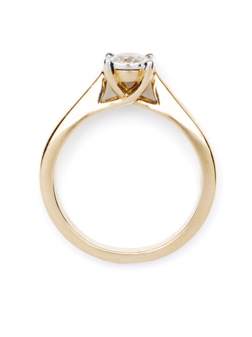 Trotters 9ct Yellow Gold Single Stone Brilliant Round 0.50ct