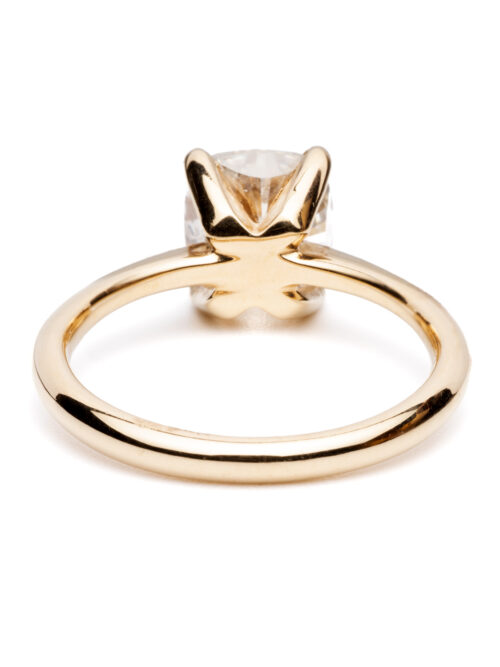 Trotters 18ct Rose Gold Cushion Cut 2.47ct Natural Diamond Ring