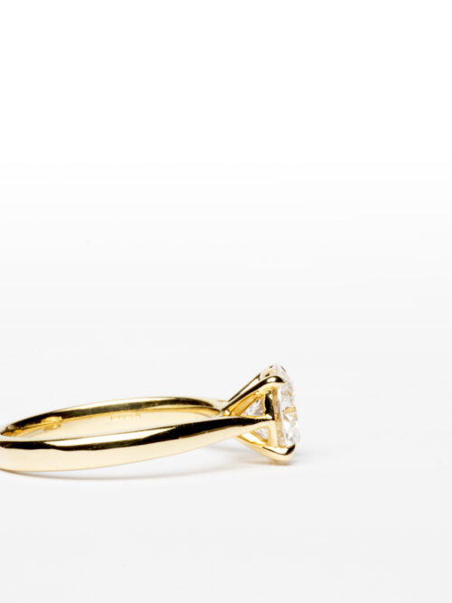 Trotters 18ct Yellow Gold 1.58ct Lab Grown Brilliant Round Diamond Ring