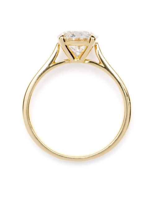Trotters 18ct Yellow Gold 1.58ct Lab Grown Brilliant Round Diamond Ring