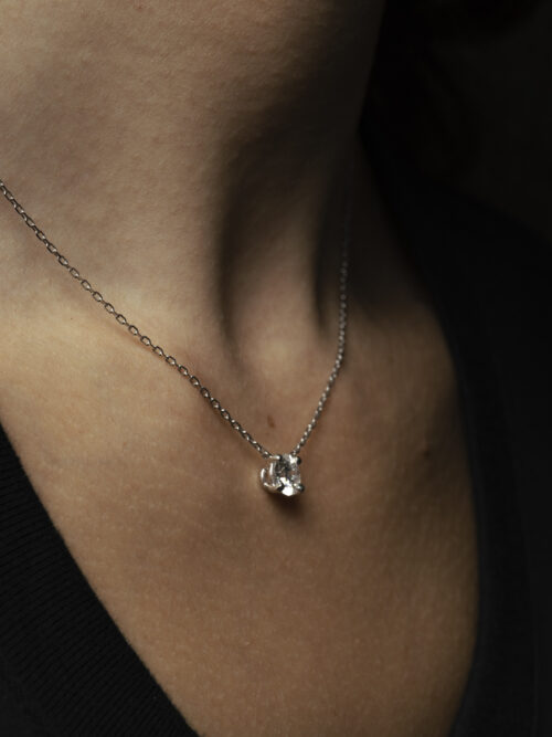 Trotters Platinum Single Stone Lab Grown Diamond Pendant 1.00ct Round