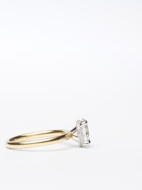 Trotters 18ct Yellow Gold Single Stone Natural Oval Diamond Ring Gia Graded