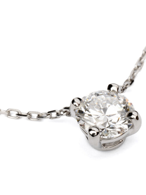 Trotters Platinum Single Stone Lab Grown Diamond Pendant 1.00ct Round