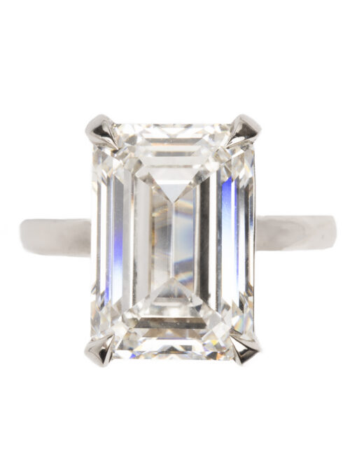 Trotters Platinum 8ct Lab Grown Emerald Cut Diamond