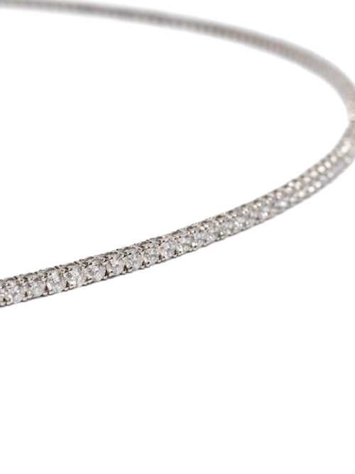 Trotters 9ct White Gold 13ct Lab Grown Diamond Tennis Chain