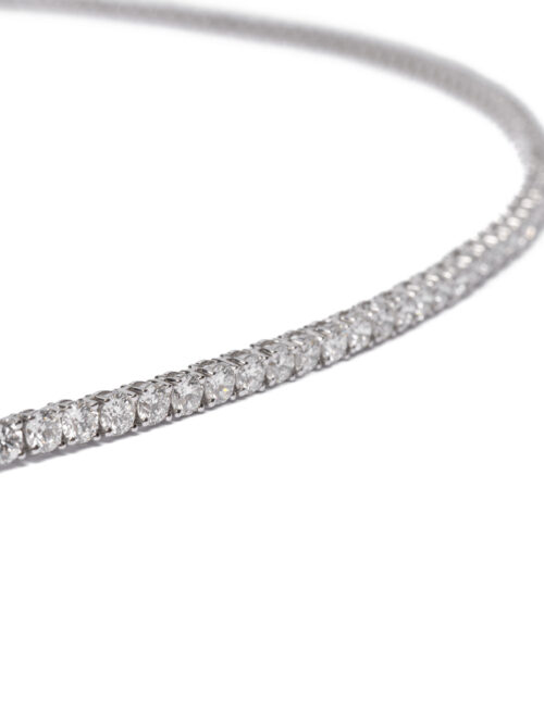 Trotters 9ct White Gold 18ct Lab Grown Diamond Tennis Chain
