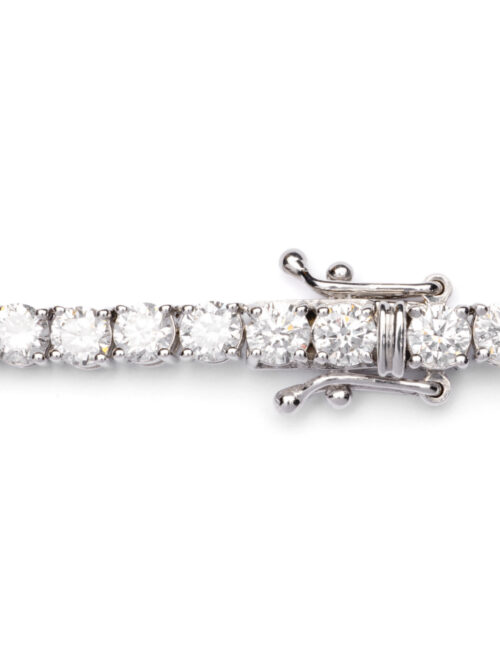 Trotters 9ct White Gold 18ct Lab Grown Diamond Tennis Chain