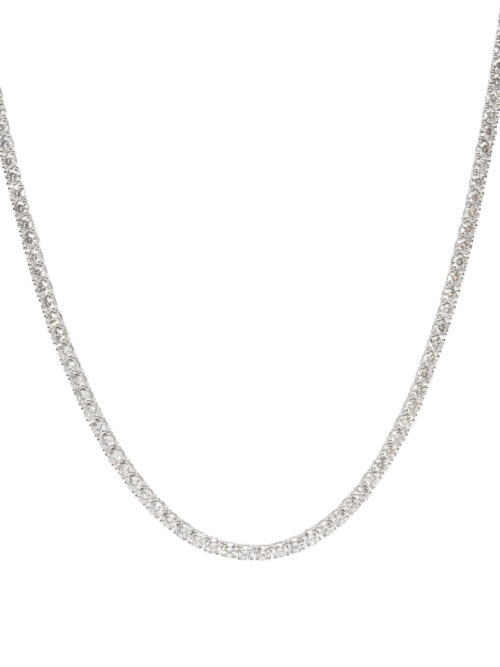 Trotters 9ct White Gold 13ct Lab Grown Diamond Tennis Chain