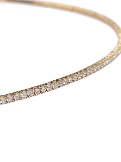 Trotters 9ct Yellow Gold 13ct Lab Grown Diamond Tennis Chain