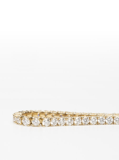 Trotters 18ct Yellow Gold 3ct Natural Diamond Tennis Bracelet