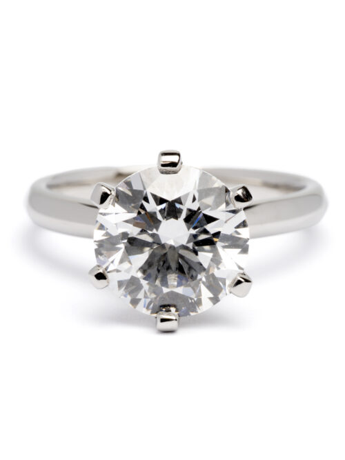 Trotters Platinum 3ct Brilliant Round Lab Grown Diamond Ring
