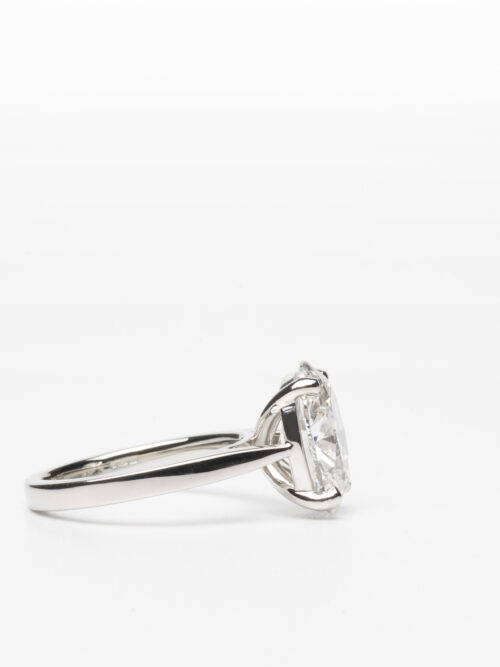 Trotters Platinum 4.01ct Lab Grown Oval Diamond Ring