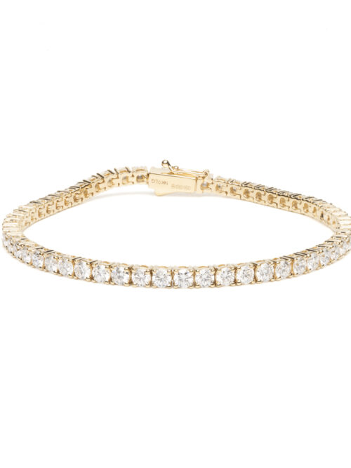 Trotters 14ct Yellow Gold 6ct Lab Grown Diamond Tennis Bracelet