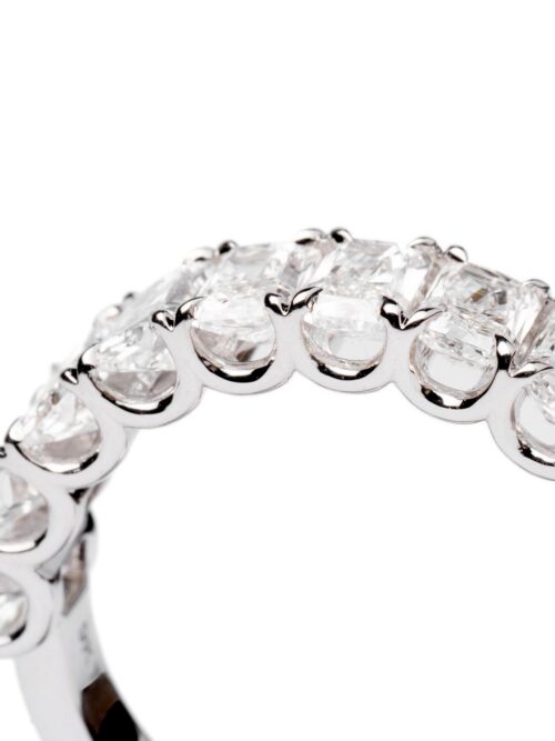 Trotters 9ct White Gold 2.68ct Lab Grown Radiant Half Eternity Ring