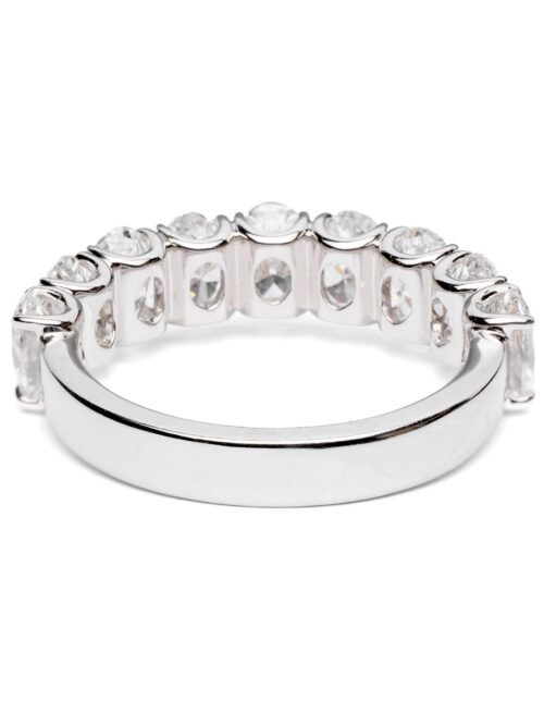 Trotters 9ct White Gold 3.01ct Lab Grown Oval Diamonds Half Eternity Ring