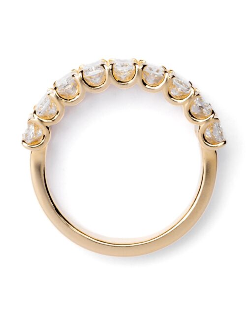 Trotters 9ct Yellow Gold 2.7ct Lab Grown Radiant Half Eternity Ring