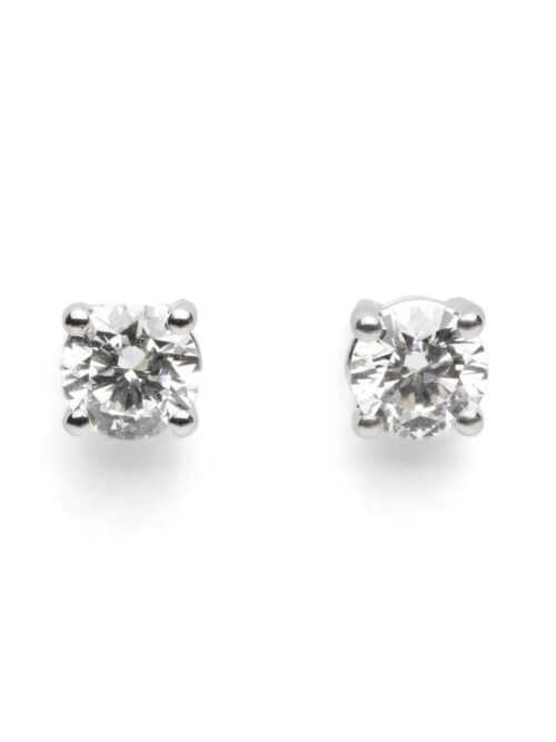 Trotters 1.4ct Platinum Certified Single Stone Lab Grown Diamond Studs