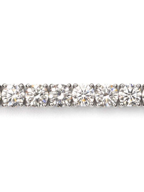 Trotters 14ct White Gold 8ct Lab Grown Diamond Tennis Bracelet