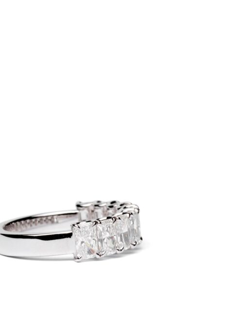 Trotters 9ct White Gold 2.68ct Lab Grown Radiant Cut Diamond Half Eternity Ring