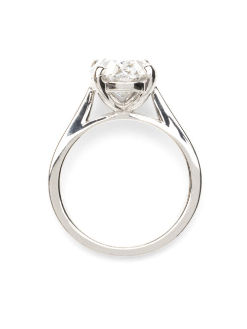 Trotters Platinum 4.01ct Lab Grown Oval Diamond Ring