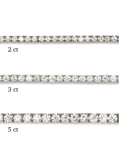 Trotters 18ct White Gold 2ct Natural Diamond Tennis Bracelet