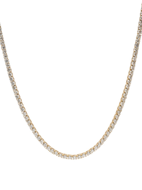 Trotters 9ct Yellow Gold 13ct Lab Grown Diamond Tennis Chain
