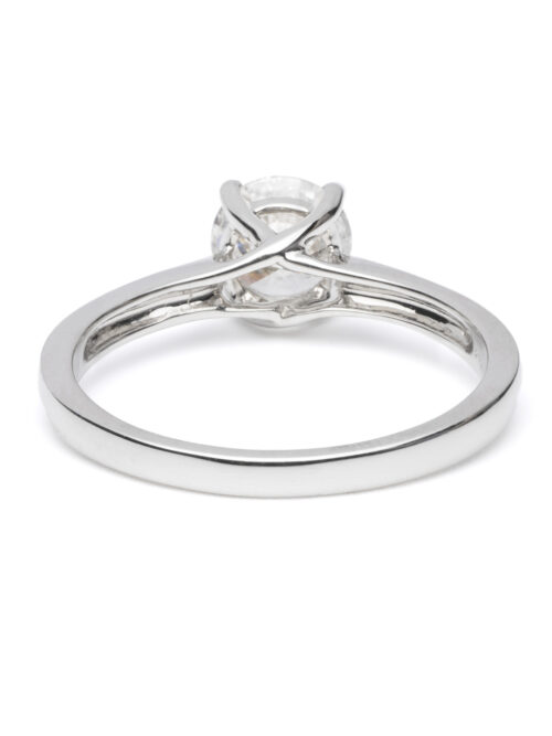 Trotters Platinum Single Stone Brilliant Round Natural Diamond Ring