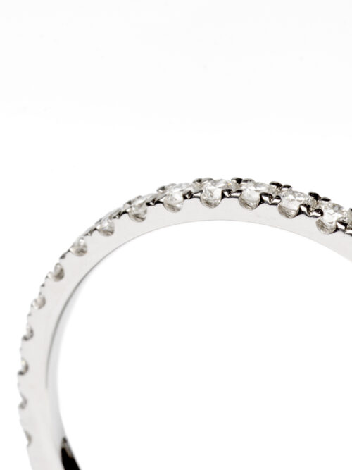 Trotters Platinum Lab Grown Diamond Half Eternity Wedding Band