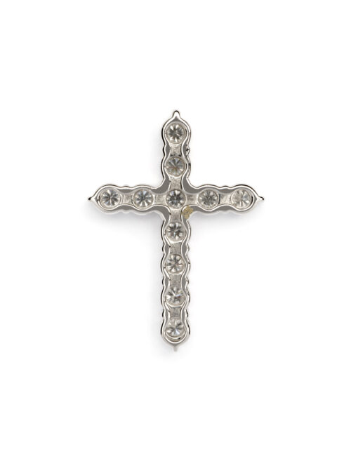 Trotters 9ct White Gold Cross 0.50ct Natural Diamonds