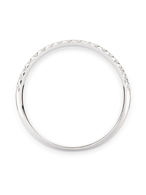 Trotters Platinum Lab Grown Diamond Half Eternity Wedding Band