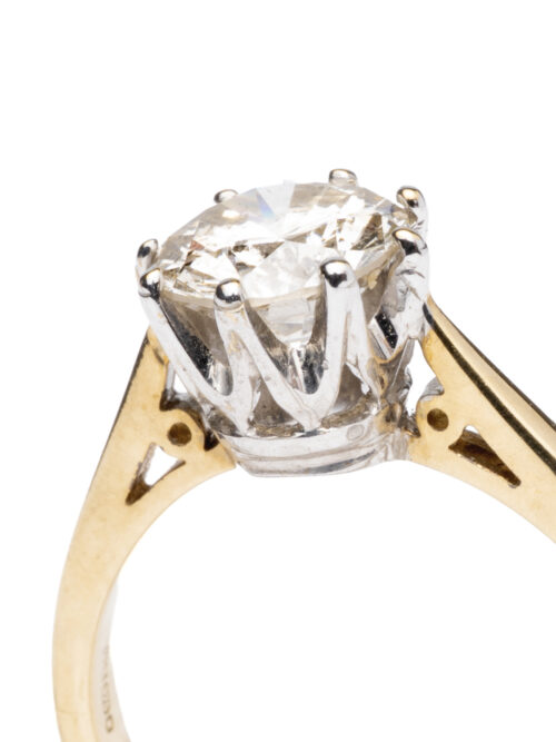 Trotters 9ct Yellow Gold Single Stone Brilliant Round 1.09ct