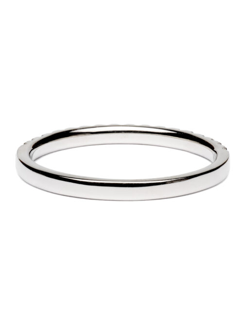 Trotters Platinum Lab Grown Diamond Half Eternity Wedding Band