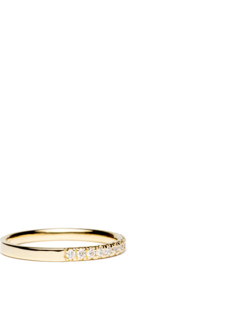 Trotters Yellow Gold Lab Grown Diamond Half Eternity Wedding Band