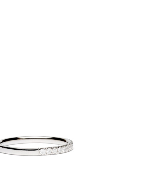 Trotters Platinum Lab Grown Diamond Half Eternity Wedding Band