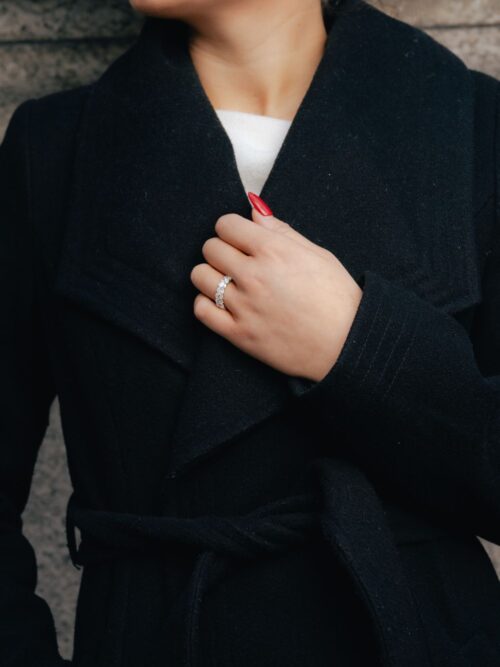 Trotters 9ct White Gold 3.01ct Lab Grown Oval Diamonds Half Eternity Ring