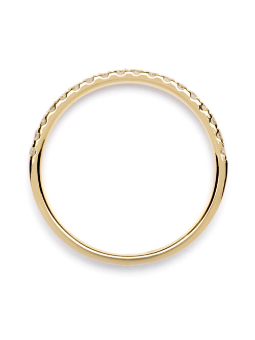 Trotters Yellow Gold Lab Grown Diamond Half Eternity Wedding Band