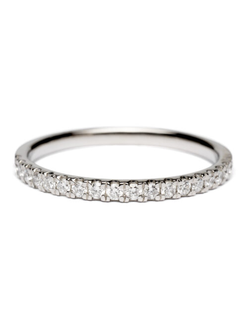 Trotters Platinum Lab Grown Diamond Half Eternity Wedding Band