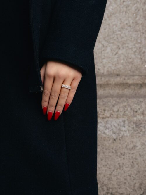 Trotters 9ct Yellow Gold 2.7ct Lab Grown Radiant Cut Diamond Half Eternity Ring