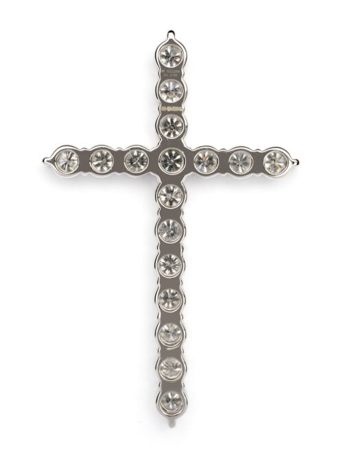 Trotters 9ct White Gold Cross 2ct Natural Diamonds