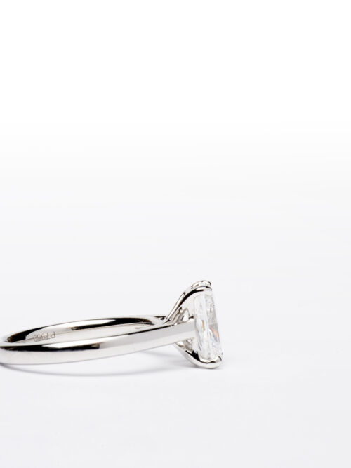 Trotters Platinum 2.00ct Lab Grown Elongated Cushion  Diamond Ring