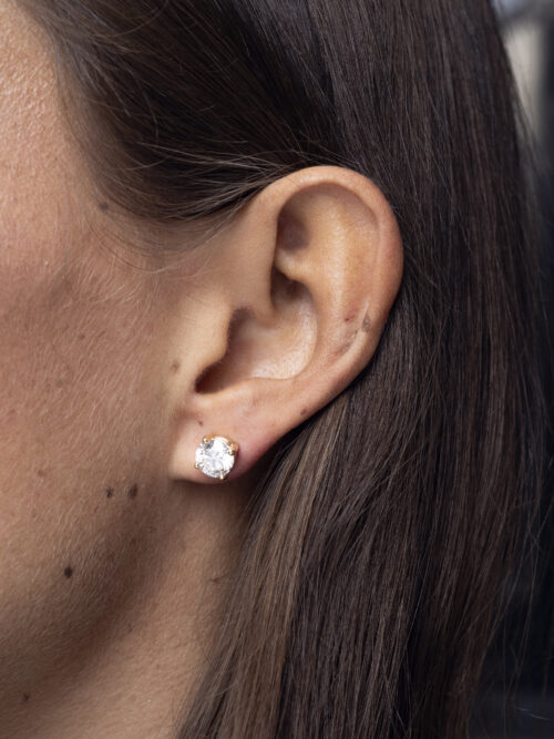 Trotters Platinum 3ct Certified Single Stone Lab Grown Diamond Studs