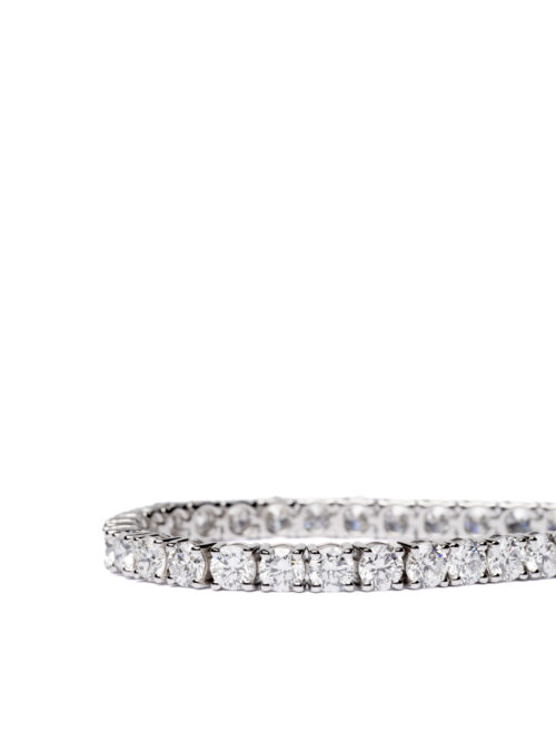 Trotters 9ct White Gold 10ct Lab Grown Diamond Tennis Bracelet