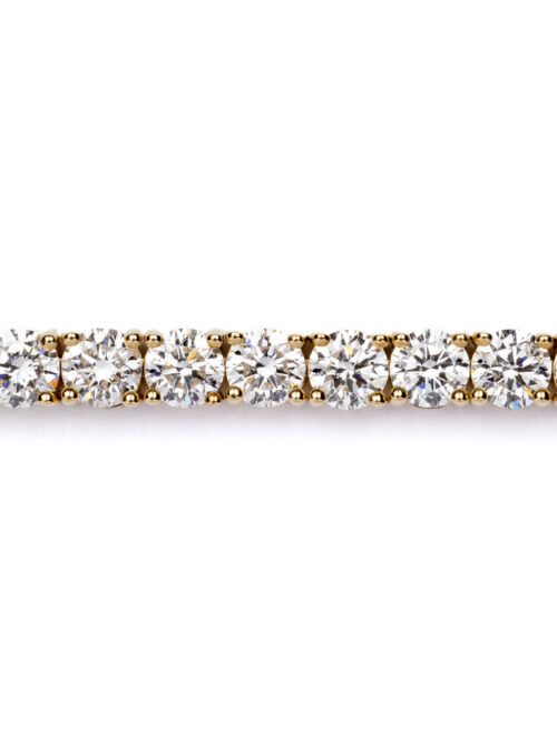 Trotters 9ct Yellow Gold 10ct Lab Grown Diamond Tennis Bracelet